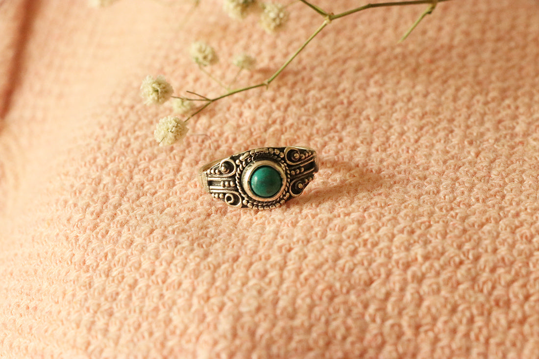 Silver Gemstone Ring