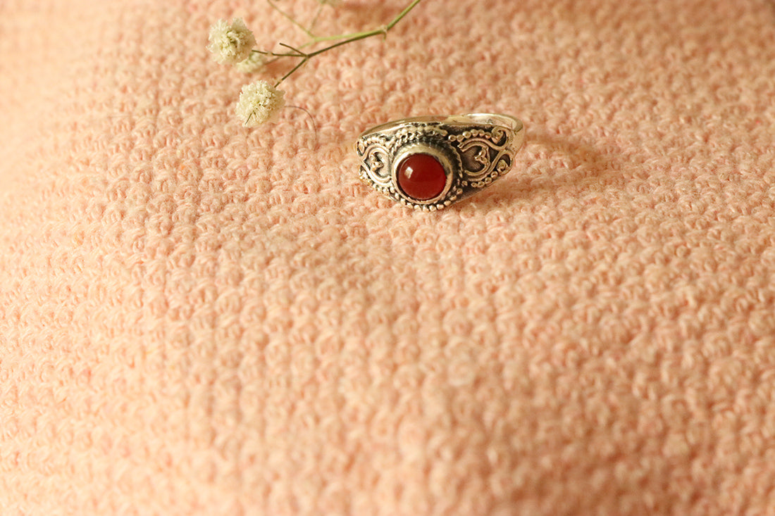 Silver Gemstone Ring