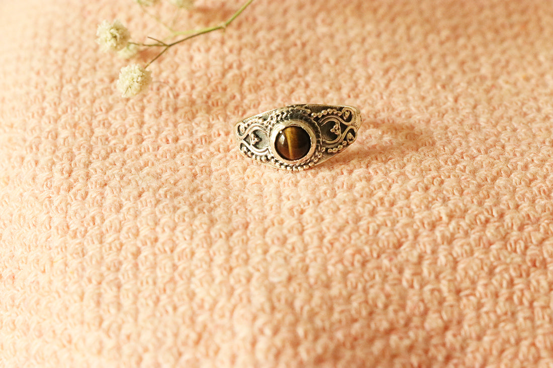 Silver Gemstone Ring