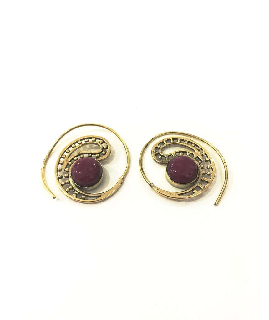 Tribal Earrings With Stone
