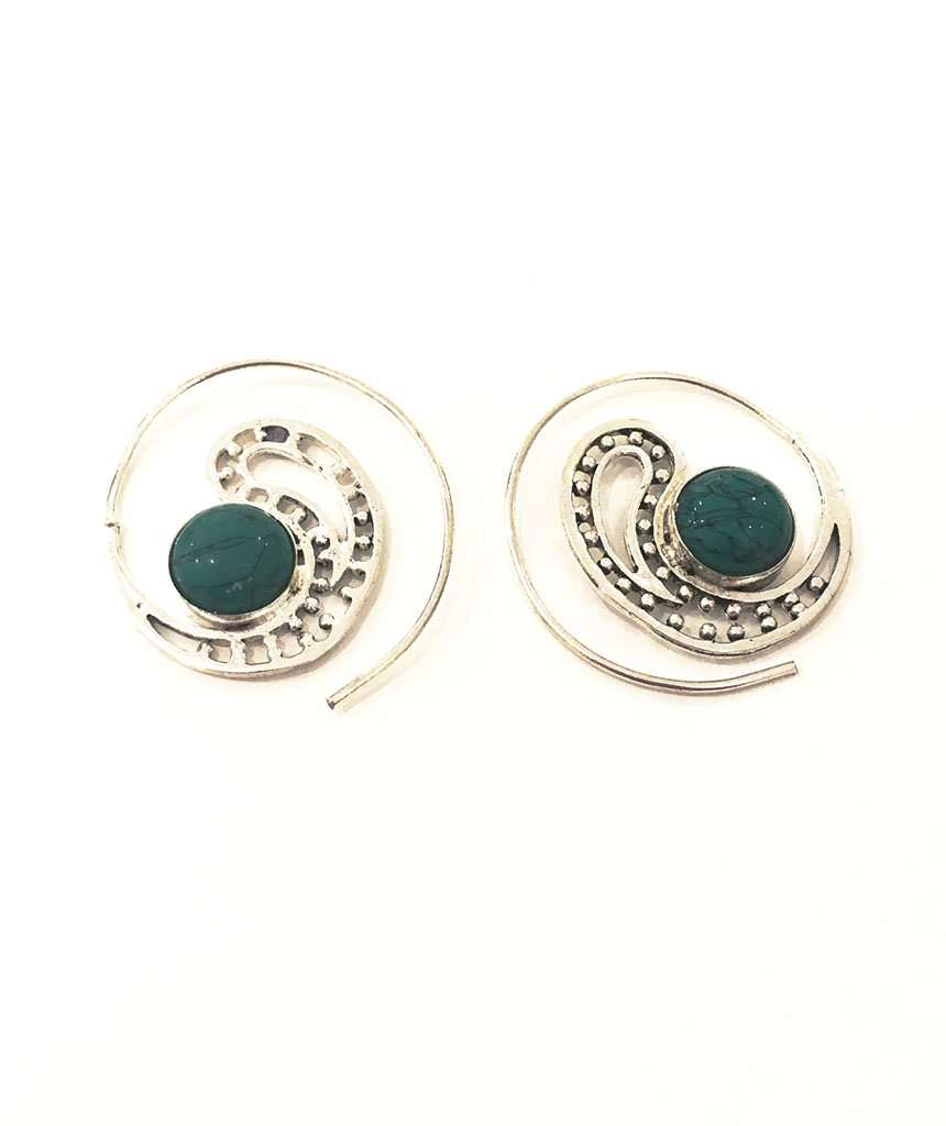Tribal Earrings With Stone