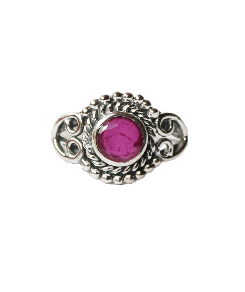 Sterling Silver Ring with Gemstone