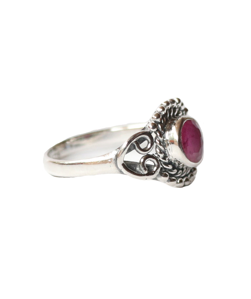 Sterling Silver Ring with Gemstone