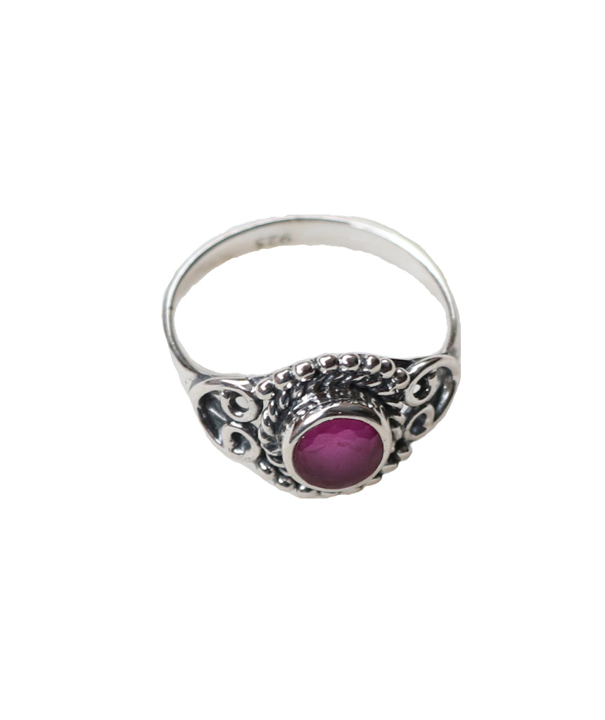 Sterling Silver Ring with Gemstone