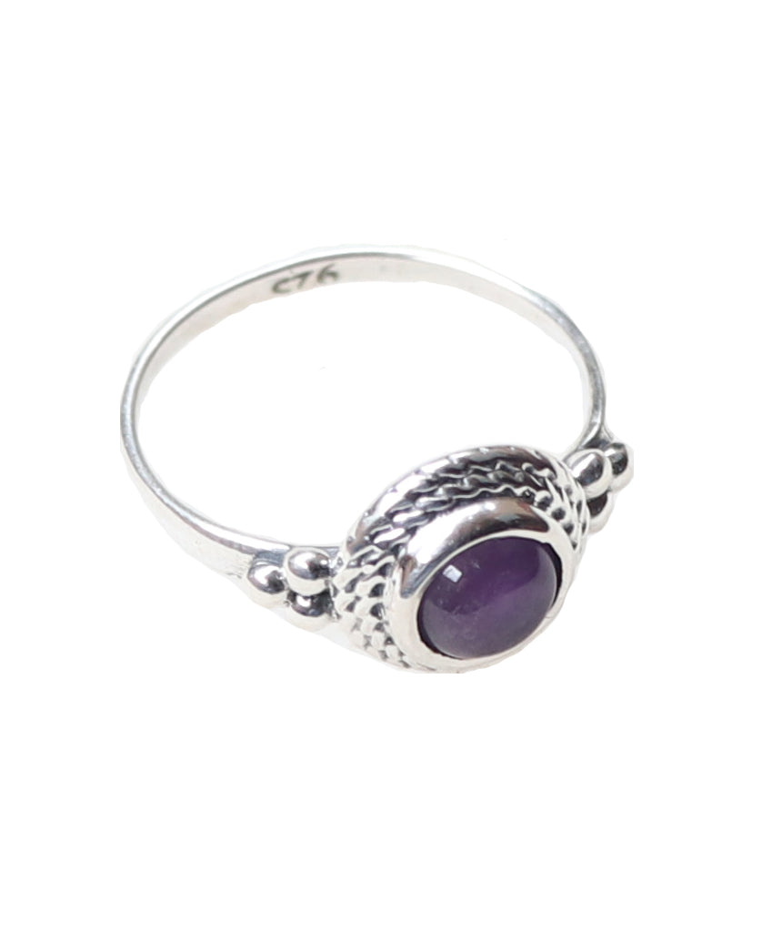 Sterling Silver Ring with Large Stone