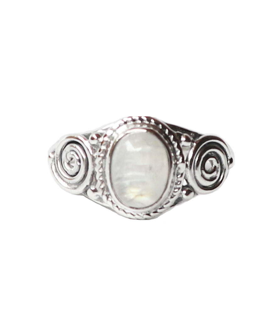 Sterling Silver Oval Stone Ring