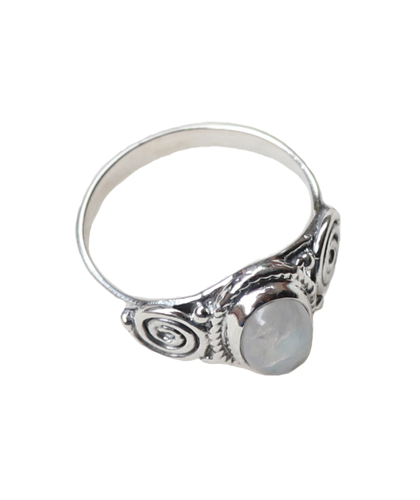 Sterling Silver Oval Stone Ring