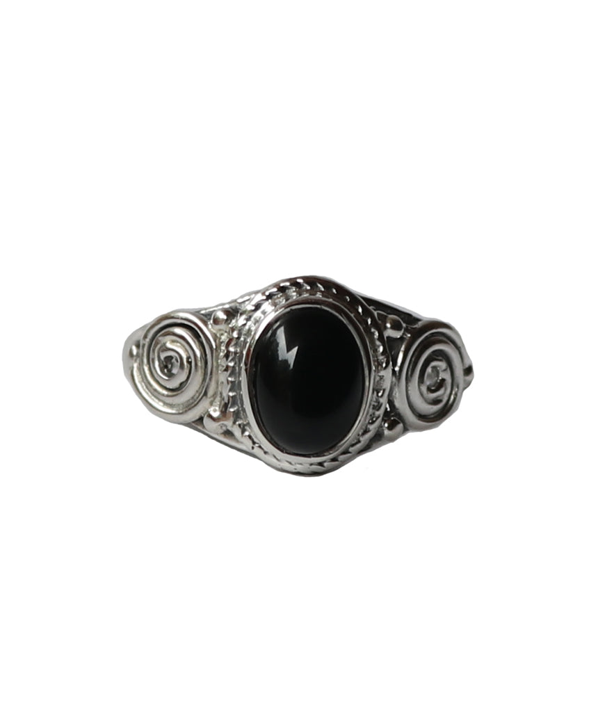 Sterling Silver Oval Stone Ring