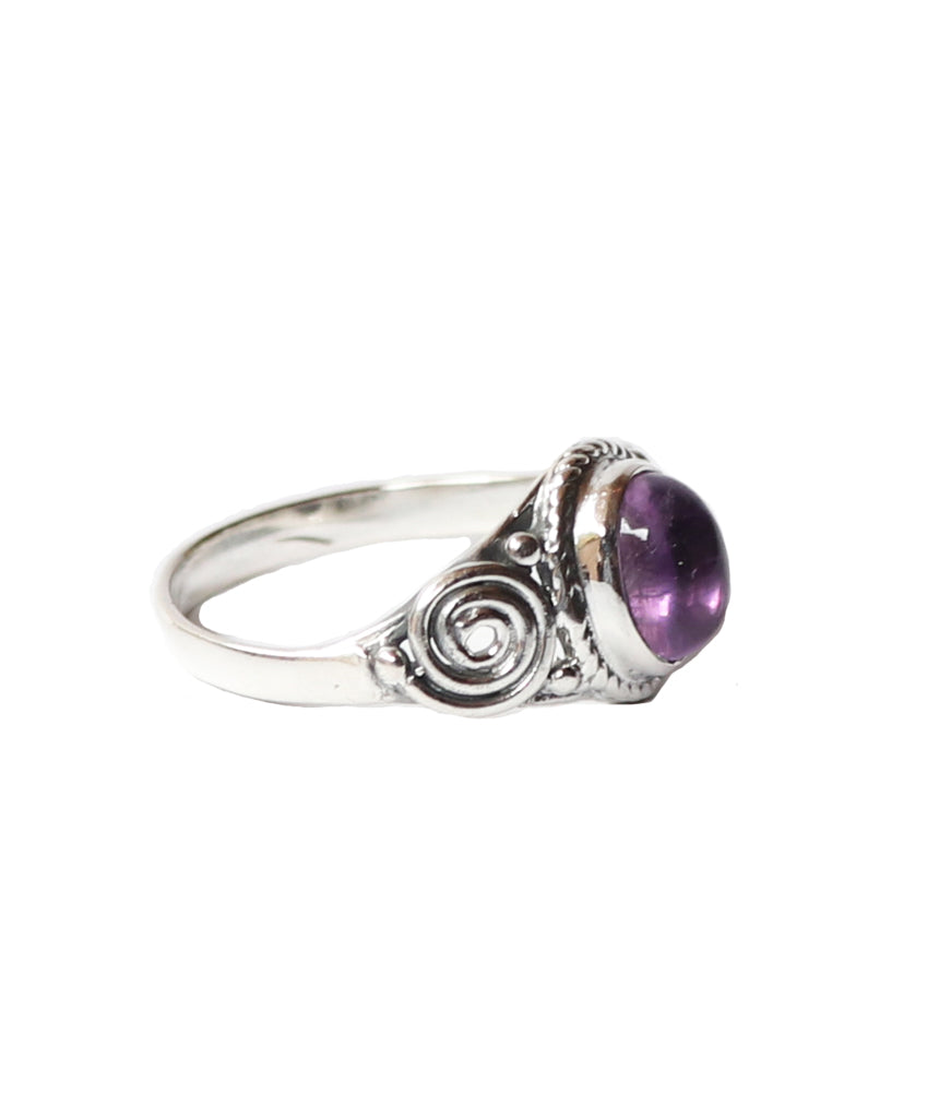 Sterling Silver Oval Stone Ring