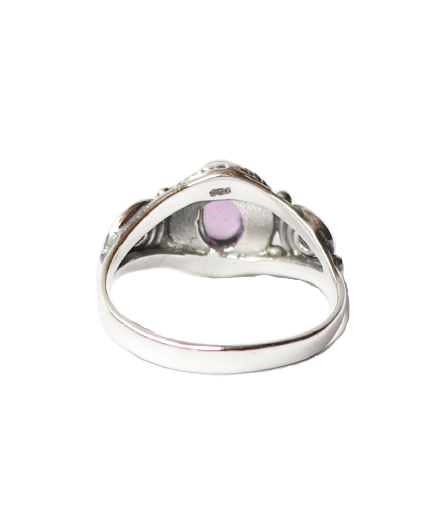 Sterling Silver Oval Stone Ring