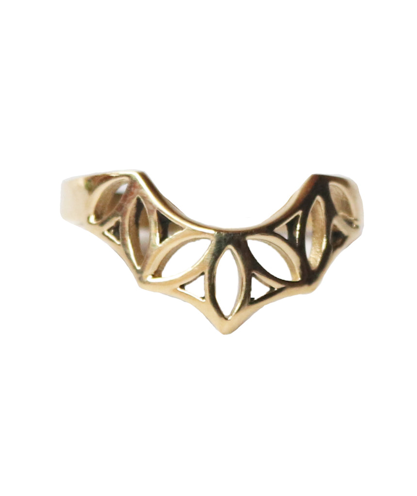 Geometric Flower Ring