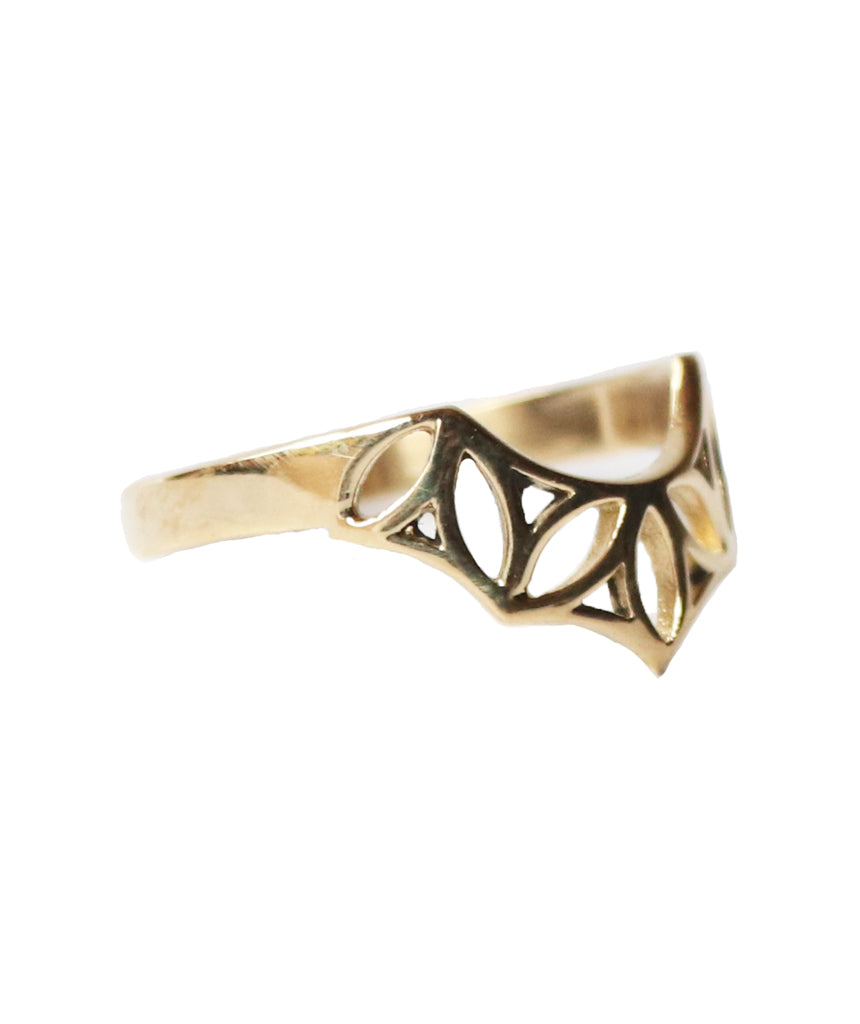 Geometric Flower Ring