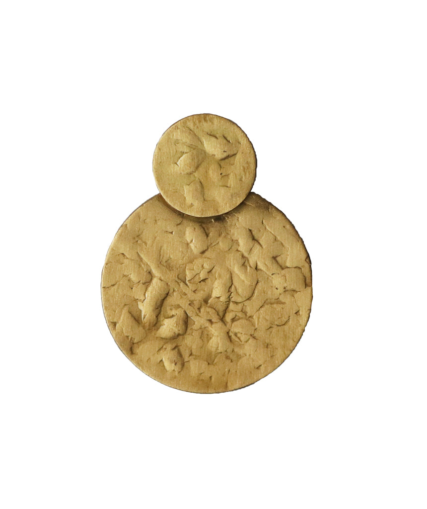 Elegant gold earrings with double circle