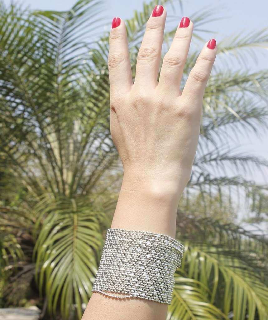 Large Silver Chainmail Bracelet