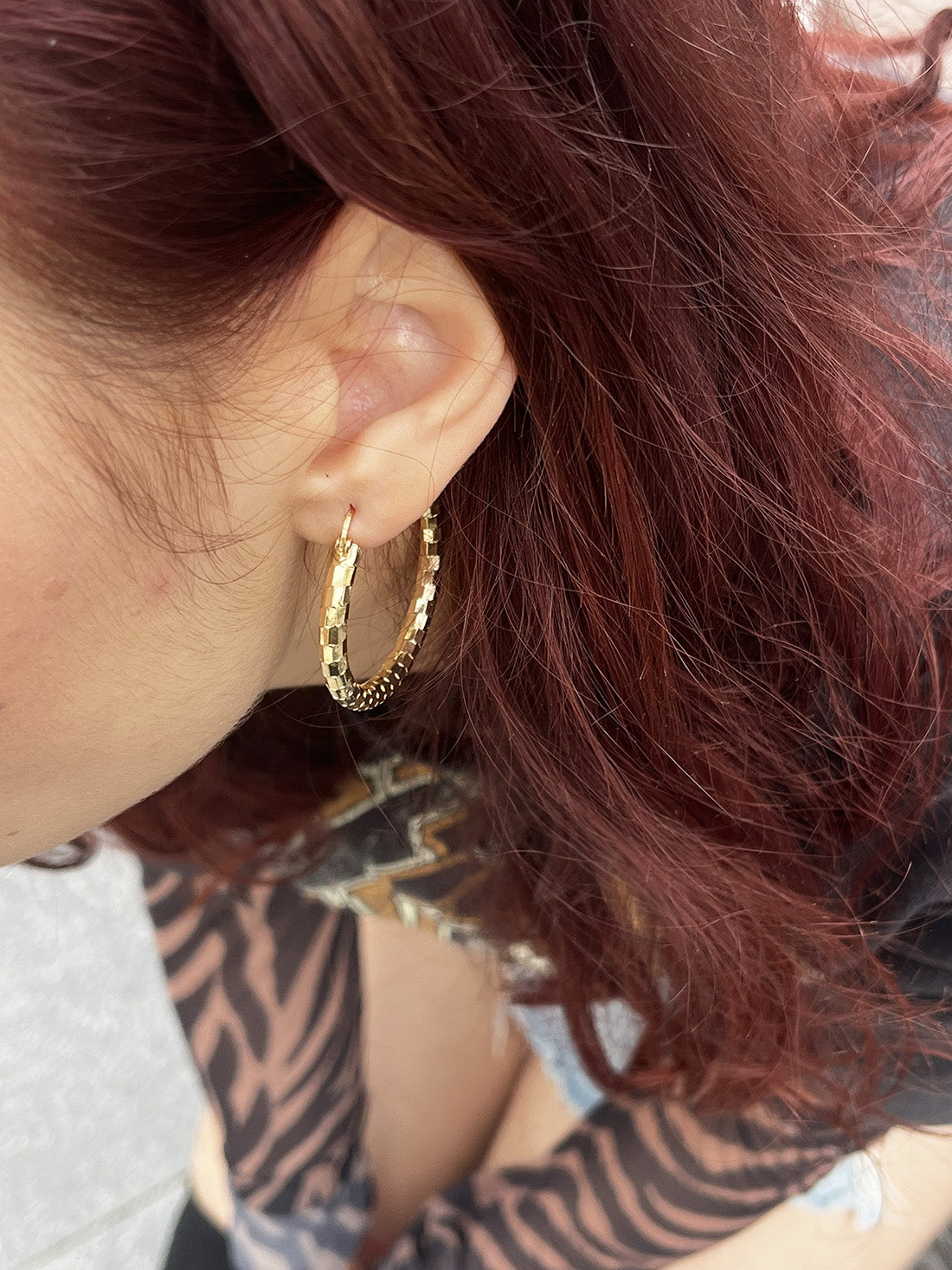 Large Stainless Steel Swirly Hoops