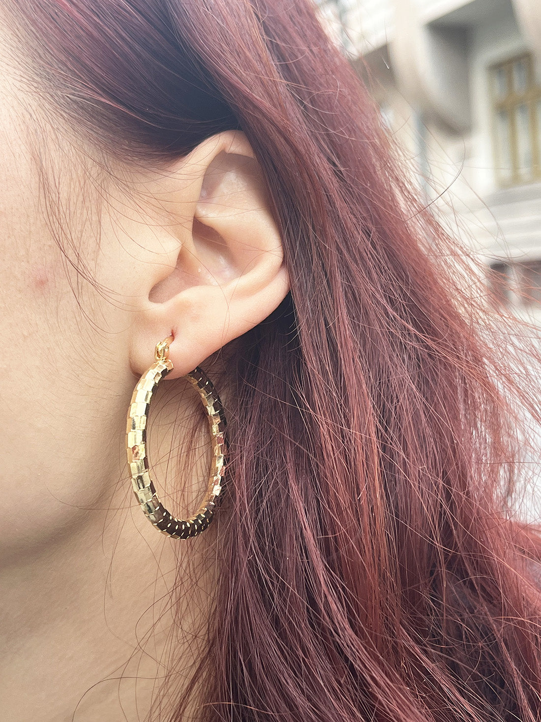 Large Stainless Steel Swirly Hoops