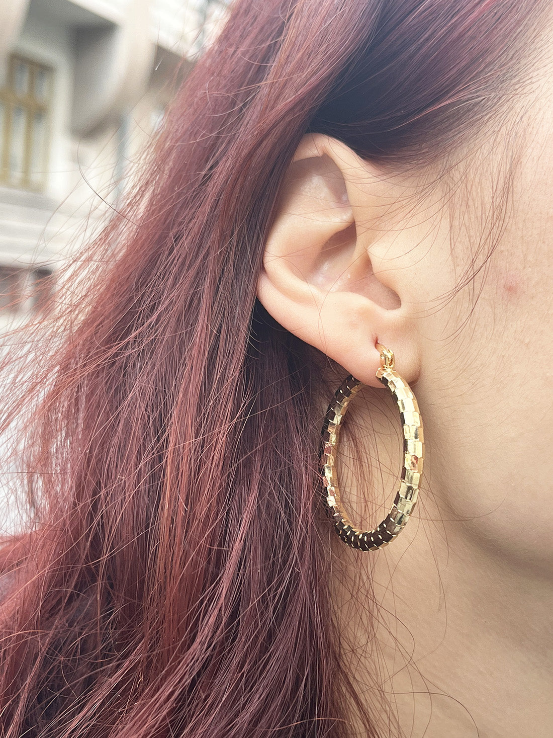 Large Stainless Steel Swirly Hoops