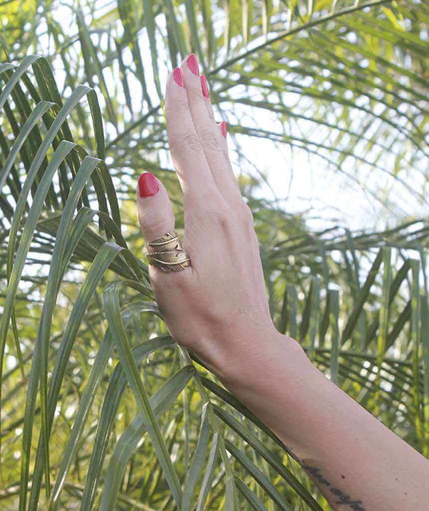 Leaf Wrap Ring Gold