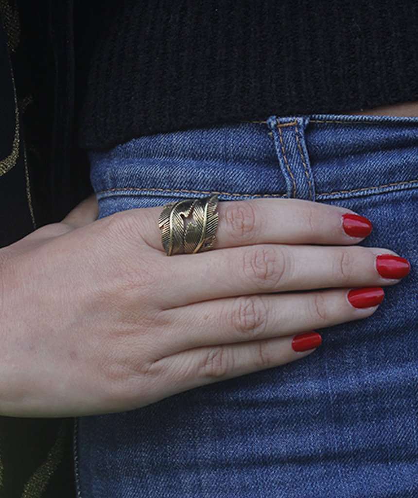 Leaf Wrap Ring Gold