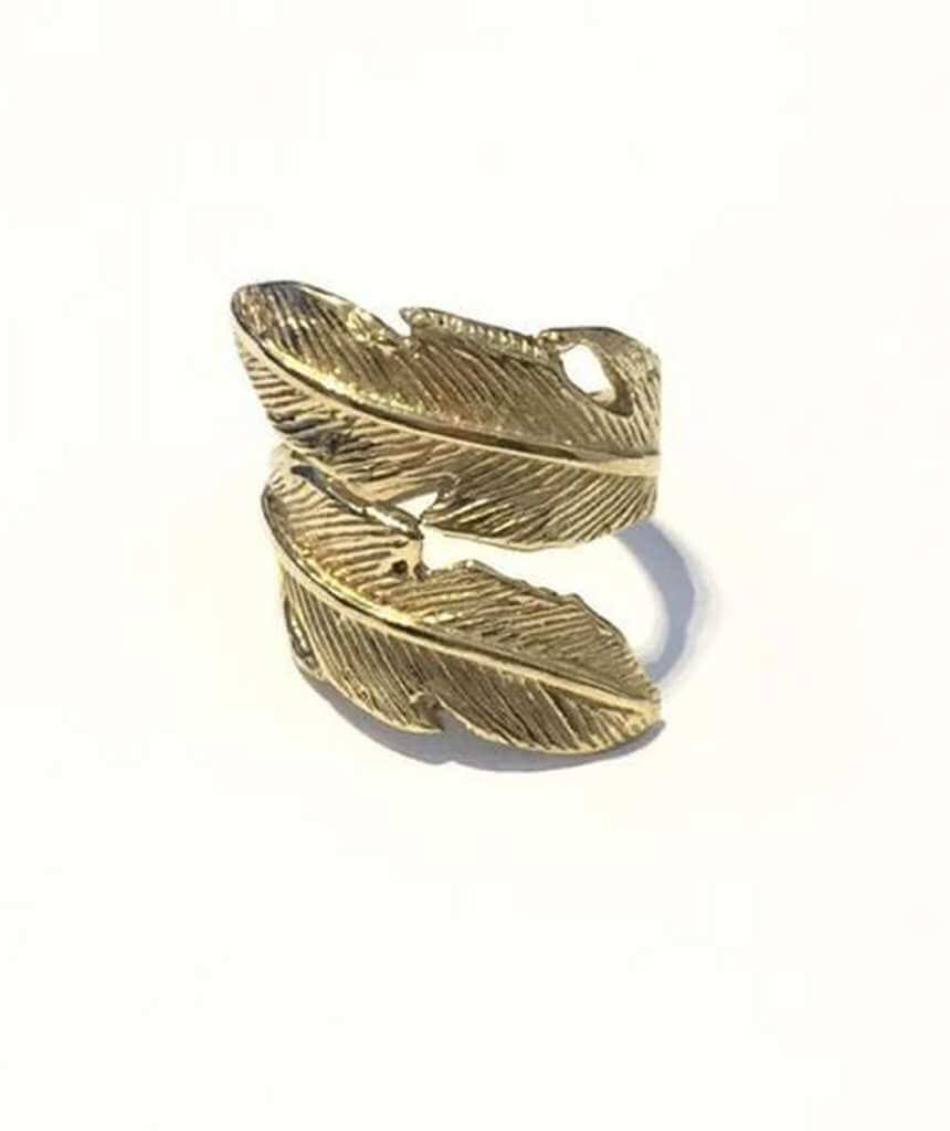 Leaf Wrap Ring Gold