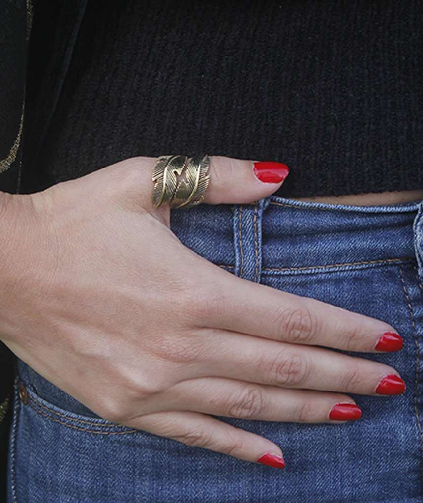 Leaf Wrap Ring Gold