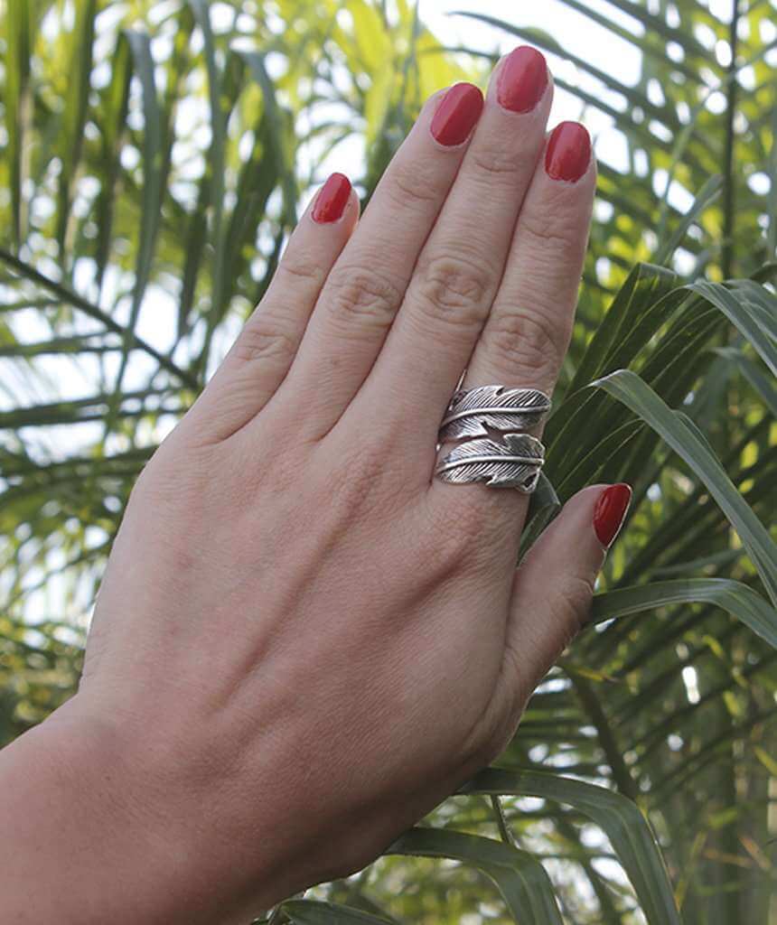 Leaf Wrap Ring Silver