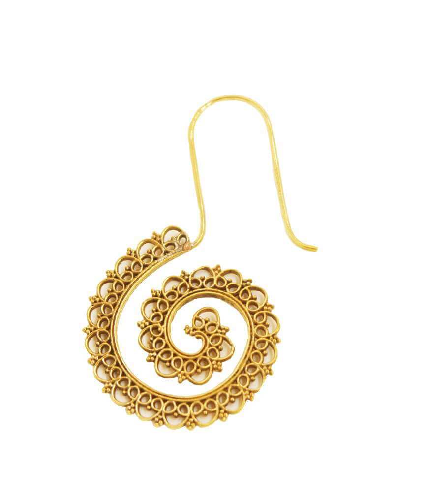 Mystic Spiral Gold Earrings