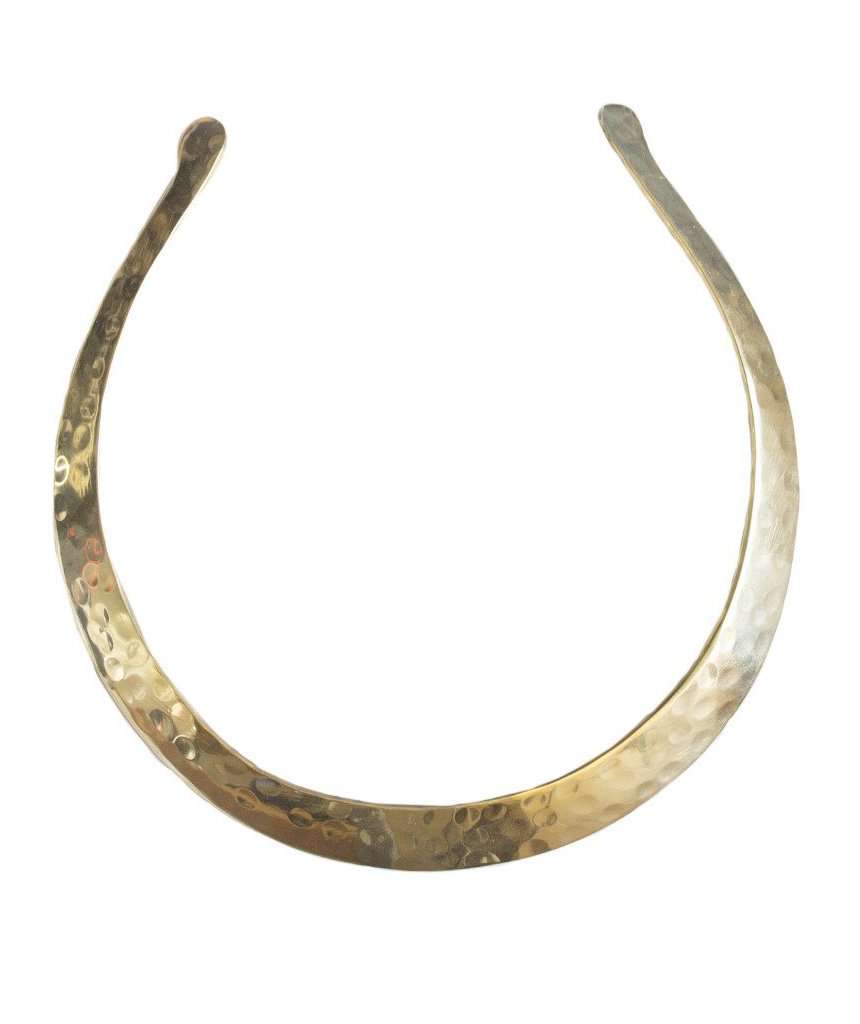 Hammered Torque Choker Necklace