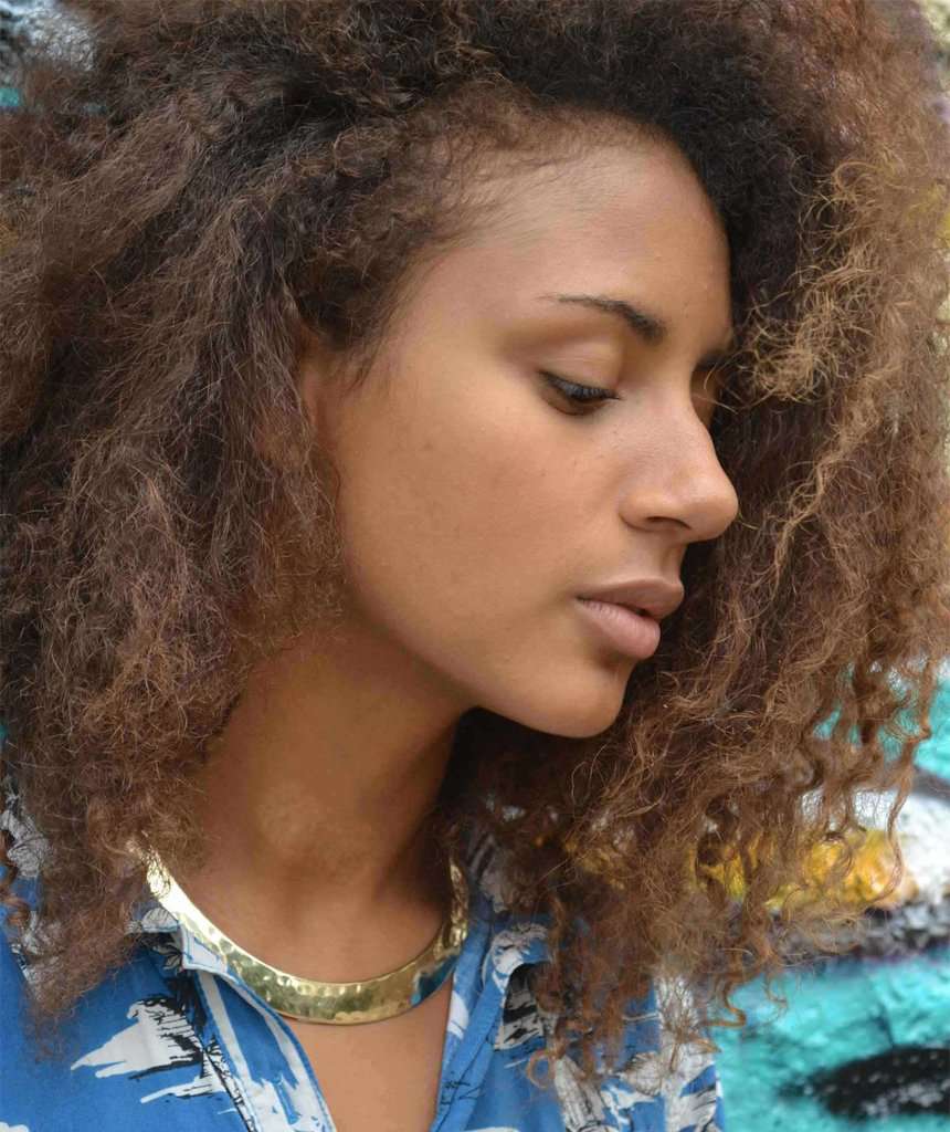 Hammered Torque Choker Necklace