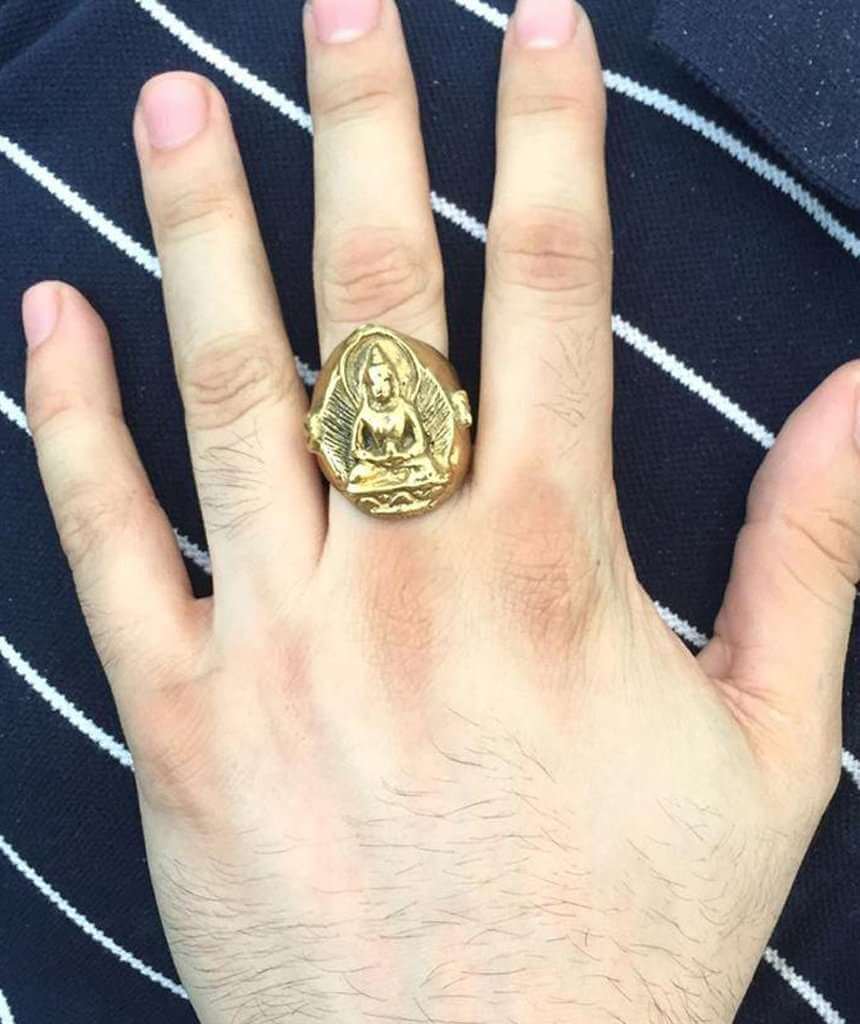 Namaste Buddha Ring Gold