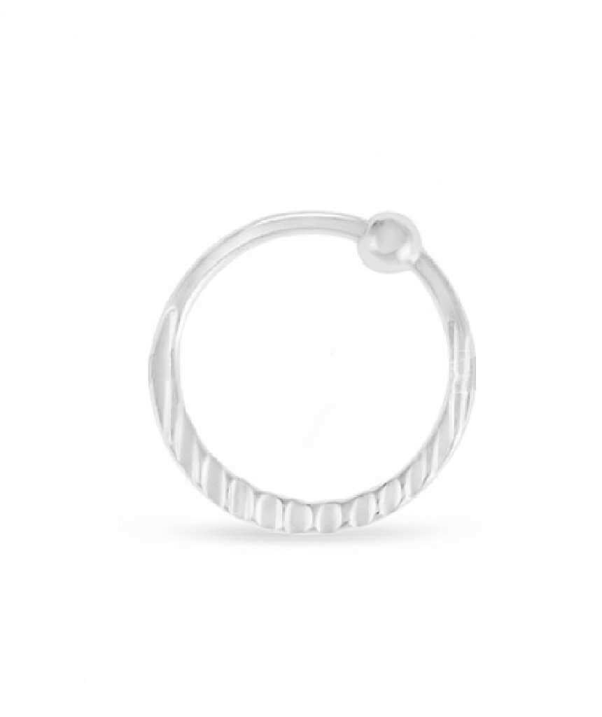 Nose Ring with Hammered Cut