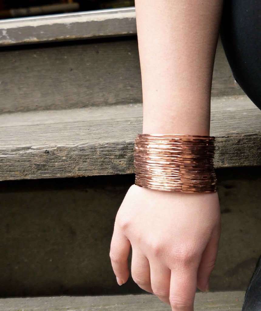 RoseGold Multistrand Statement Brass Cuff