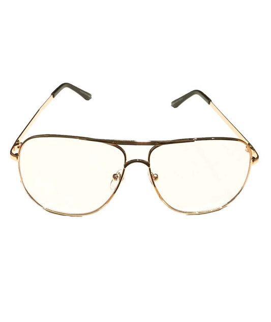 Rose Gold Plain Lens Glasses