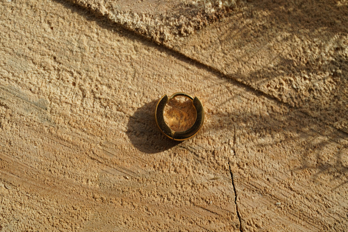 Round Edge Polished Steel Hoop Earring