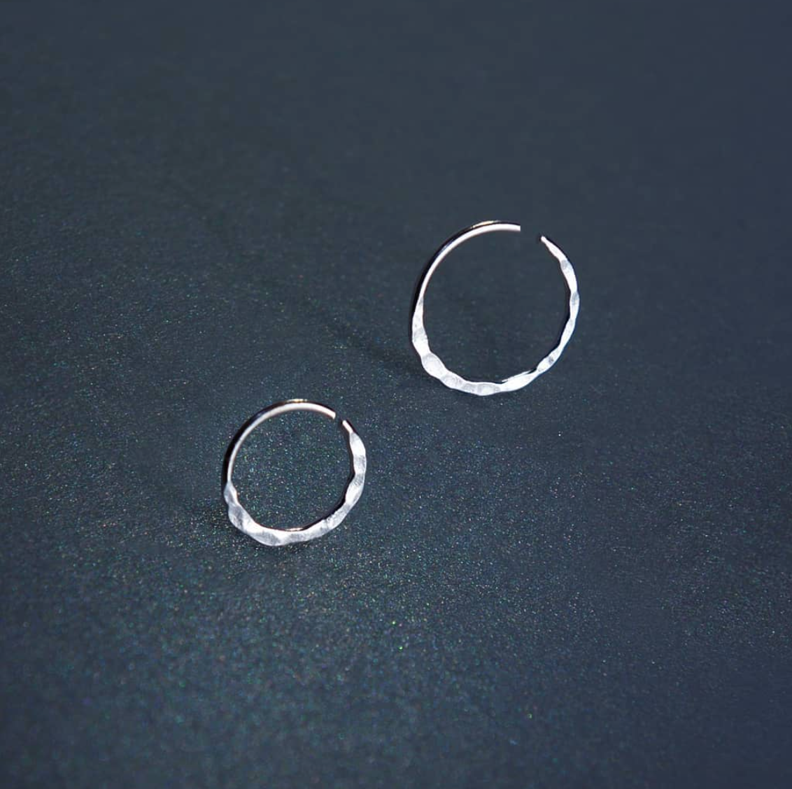 Sterling Silver Hammered Septum Piercing