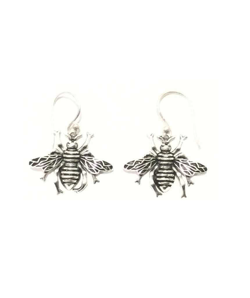 Silver Bee Earrings