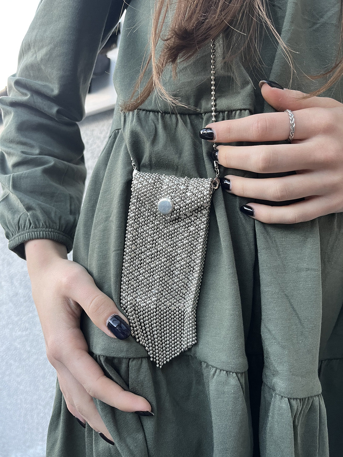 Silver Chainmail Bag