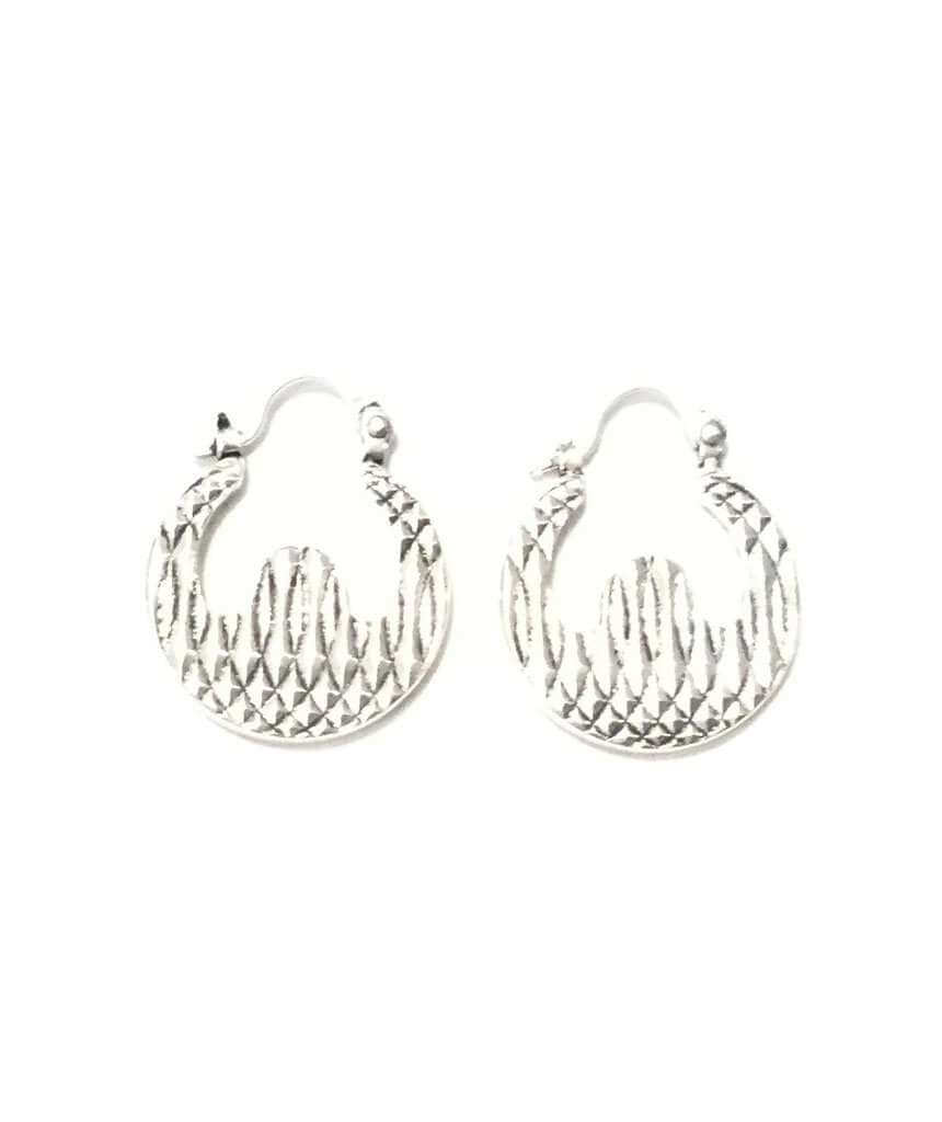 Silver Circle Baggy Earrings