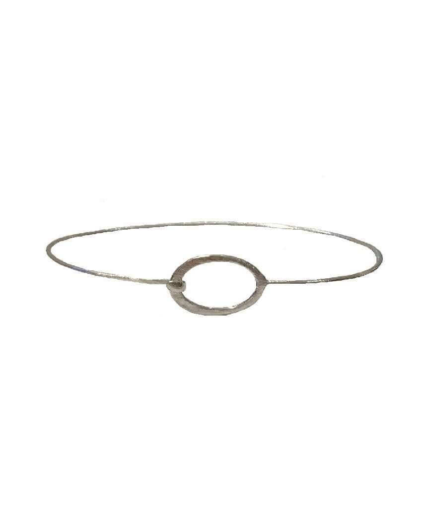 Silver Circle Bangle Bracelet
