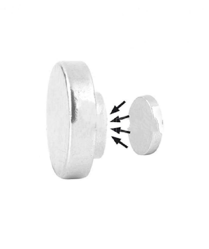 Silver Circle Unisex Magnetic Stud Earring