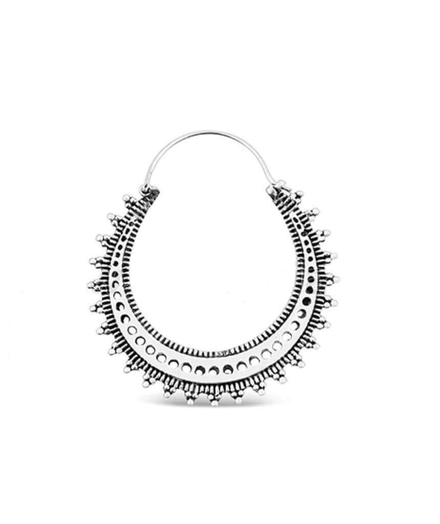 Silver Circular Hoop Earrings