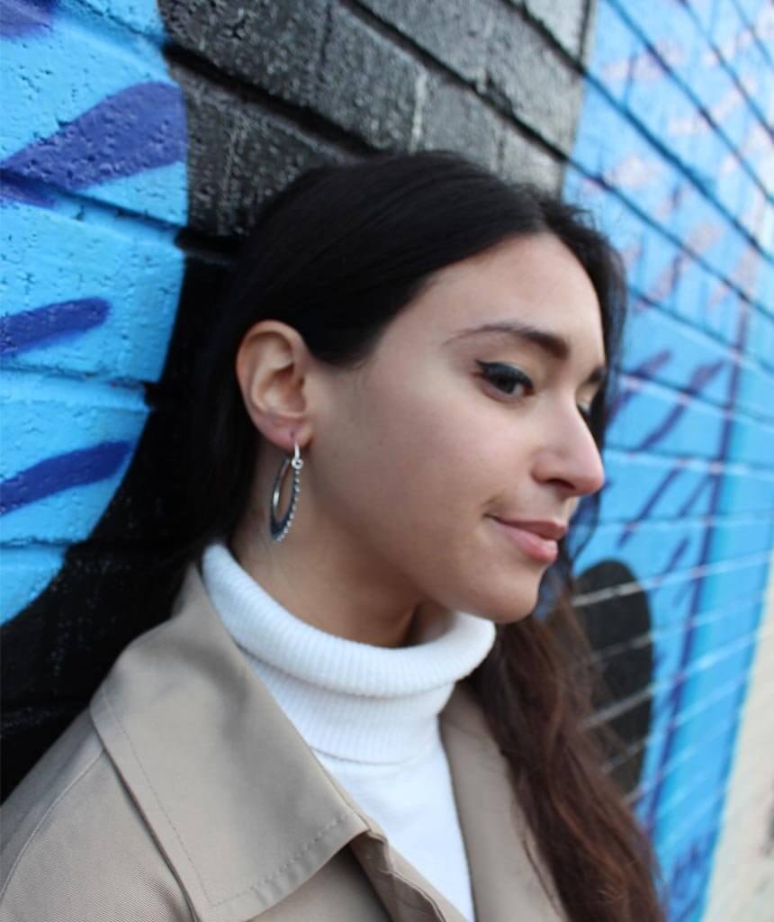 Silver Circular Hoop Earrings