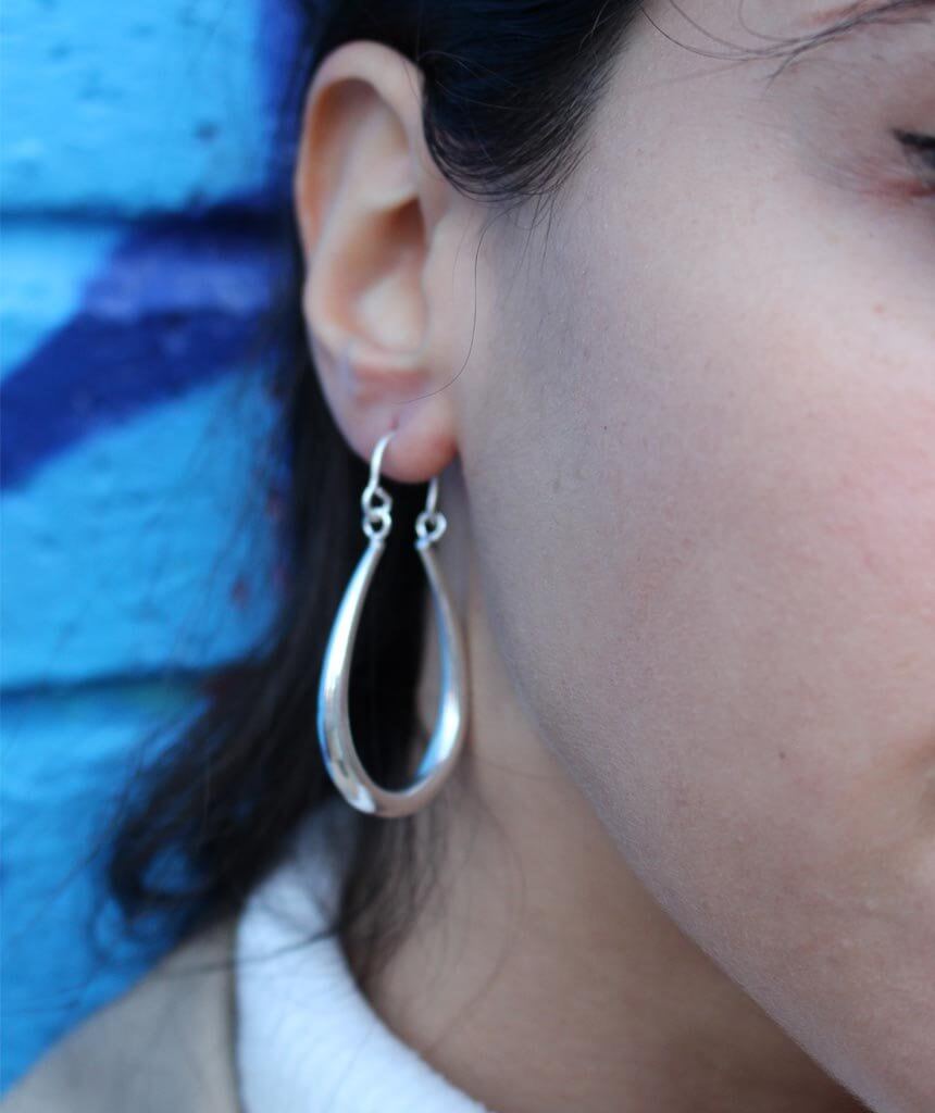 Silver Classic Teardrop Earrings