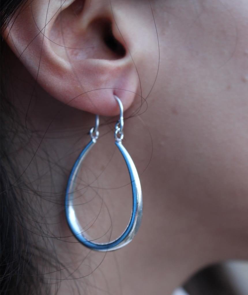 Silver Classic Teardrop Earrings