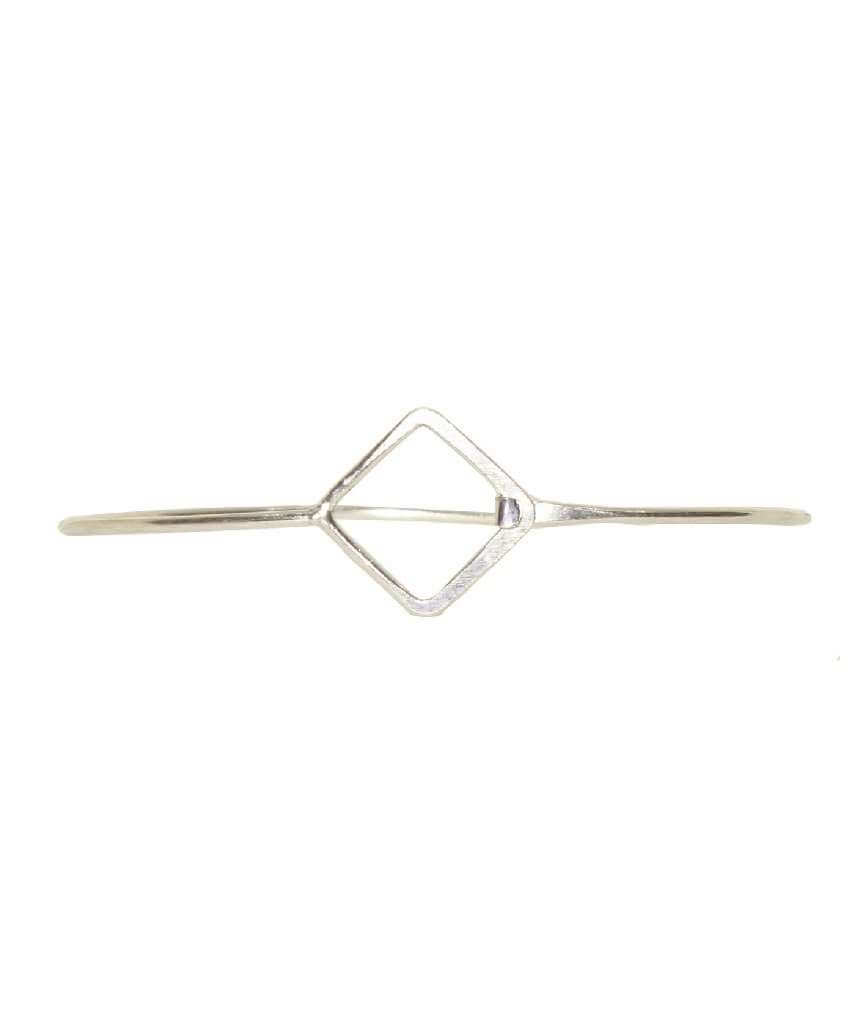 Silver Diamond Bangle Bracelet