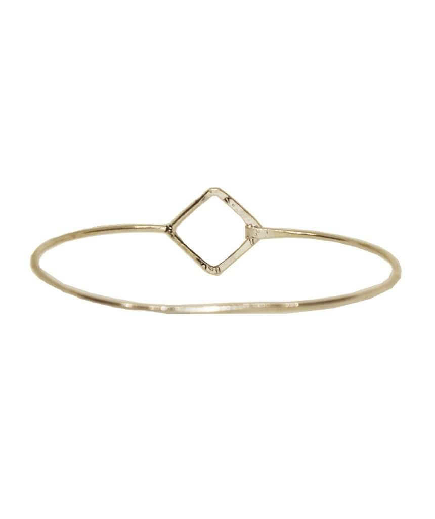 Silver Diamond Bangle Bracelet