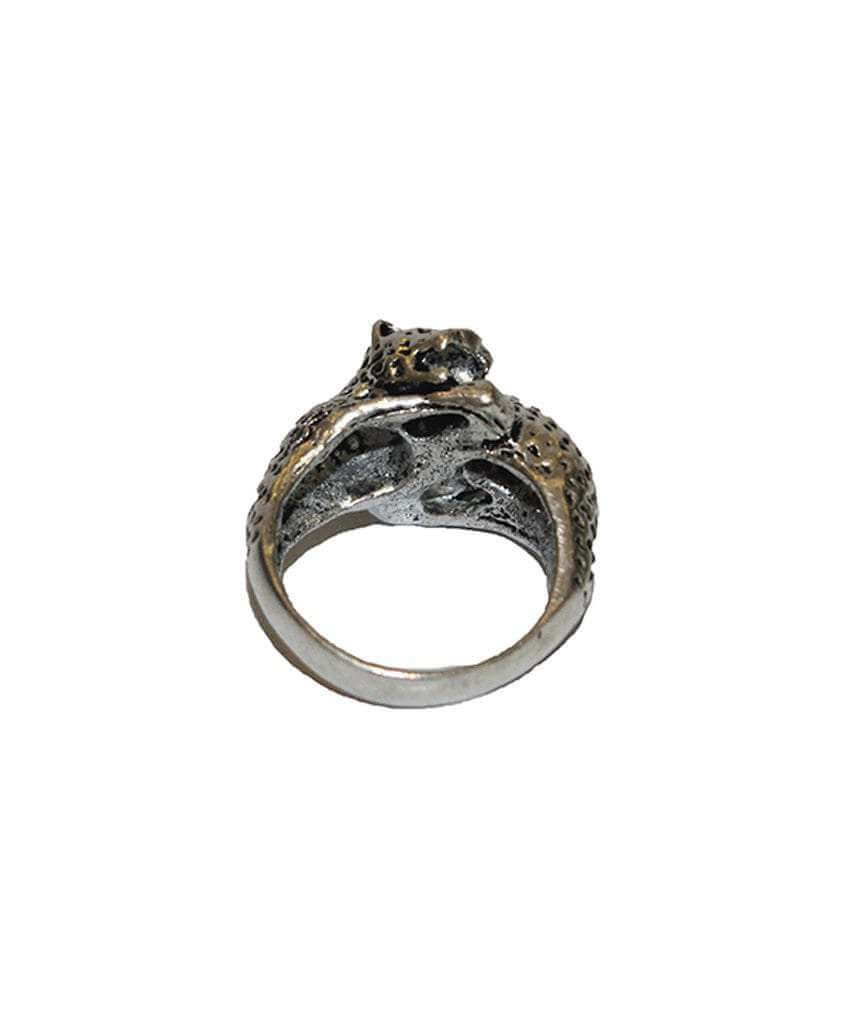 Silver Double Leopard Ring