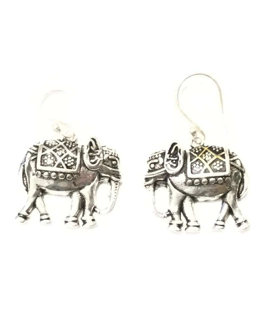 Silver Elephant Earrings