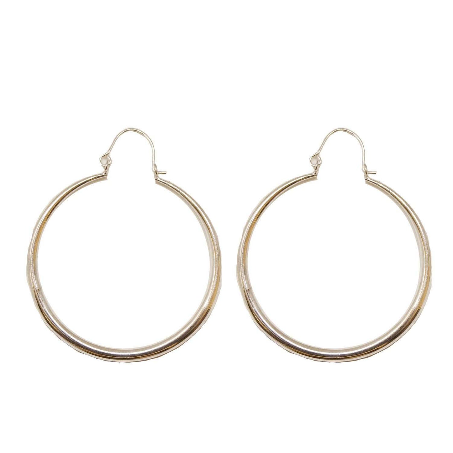 Silver Extra Large Egyptian Hoop Earrings