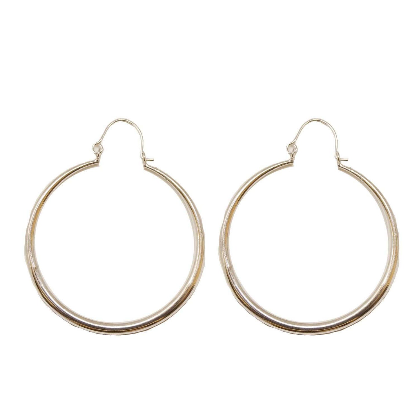 Silver Extra Large Egyptian Hoop Earrings